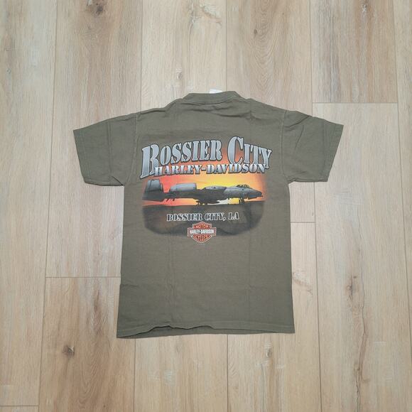 VTG Harley Davidson A-10 Warthog Tee Mens XS (Tag S) USA Bossier City - Picture 3 of 7
